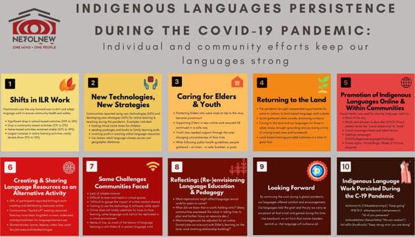 Infographic of Indigenous Languages Persistence during COVID19