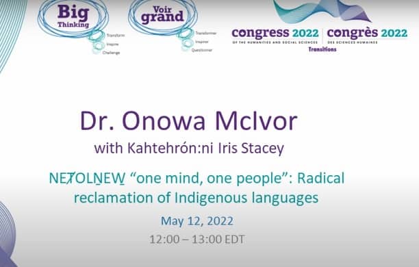 Big Thinking 2022: Radical reclamation of Indigenous languages